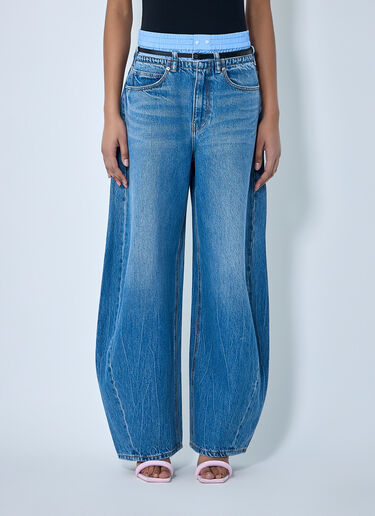 Alexander Wang Wide-Leg Denim Trousers Blue awg0264011