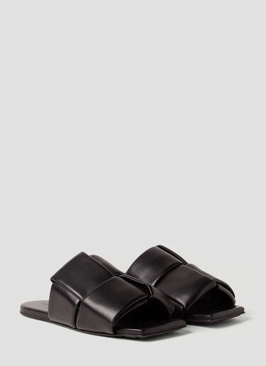 Bottega Veneta 패치 샌들 블랙 bov0252056
