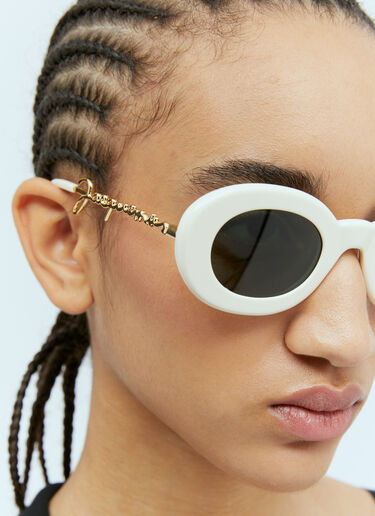 Les Lunettes Pralu Sunglasses Jacquemus Les Lunettes Pralu Sunglasses White jas0354002