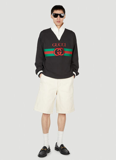 Gucci Web Embroidery Sweatshirt Black guc0152075