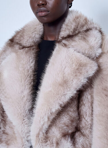 LN-CC® - Sportmax: Short Faux Fur Jacket - Brown Sportmax Short Faux Fur Jacket Brown spx0266011