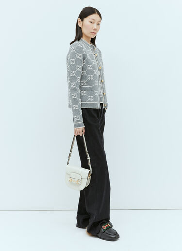 Gucci Horsebit 1955 Mini Rounded Shoulder Bag White guc0254046