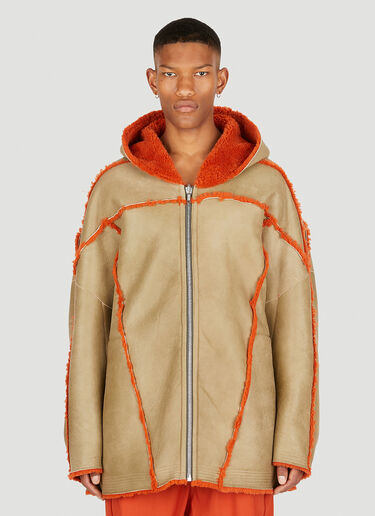 Rick Owens Jumbo Peter Shearling Jacket Beige ric0149006