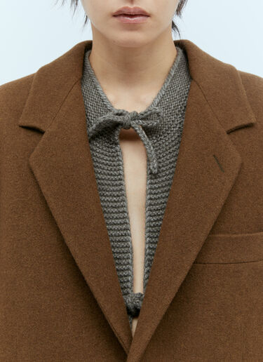 Boxy Single Breasted Blazer Lemaire Boxy Single Breasted Blazer Brown lem0254002