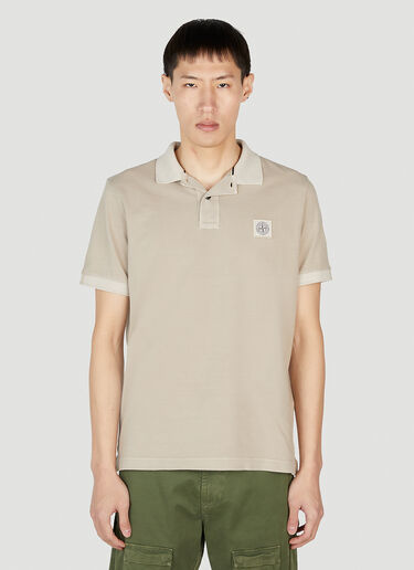 Stone Island 컴퍼스 패치 폴로 셔츠 그레이 sto0152076
