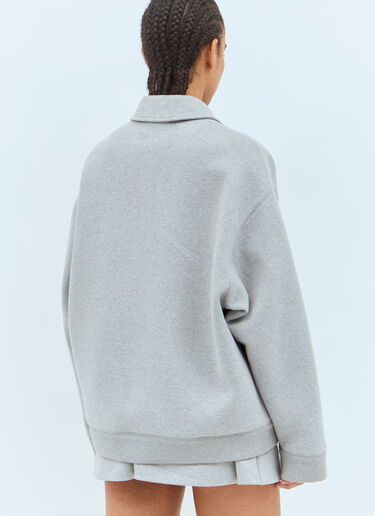Miu Miu Jersey Zip-Up Jacket Grey miu0258013