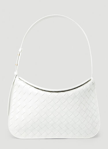 Bottega Veneta Flap Intrecciato Shoulder Bag White bov0248021