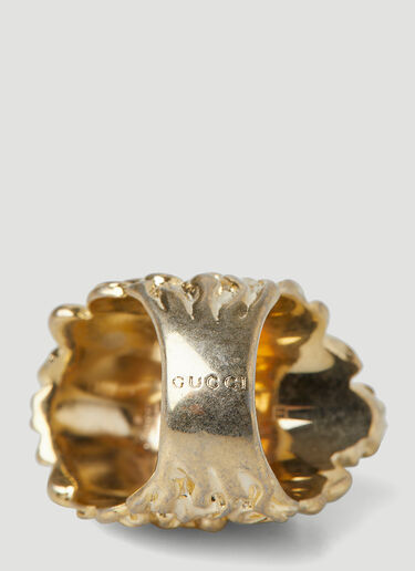 Gucci Lionhead Crystal Ring Gold guc0247175
