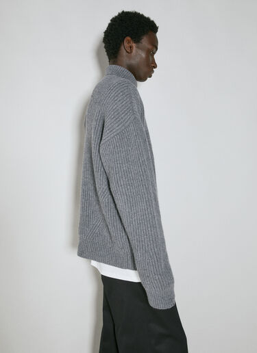 Ann Demeulemeester Geinhart High Neck Overzised Sweater Grey ann0154011