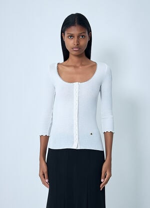 Chloé Cotton Cardigan White chl0262003