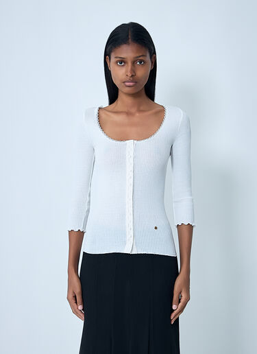 Chloé Cotton Cardigan White chl0262003