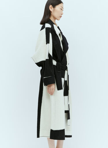 Issey Miyake Colour Block Coat White ism0254005