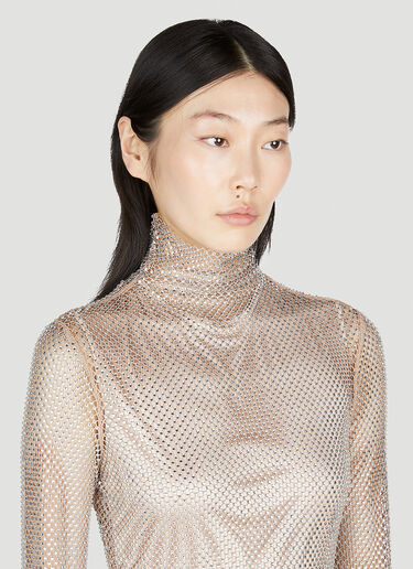 Noemi Rhinestone Mesh Top Sportmax Noemi Rhinestone Mesh Top Beige spx0253005