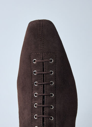 TOTEME Suede Lace-Up Boots Black tot0260017