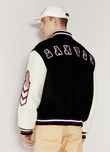 Lanvin x Future Varsity Jacket With Leather Sleeves Black lvf0157002