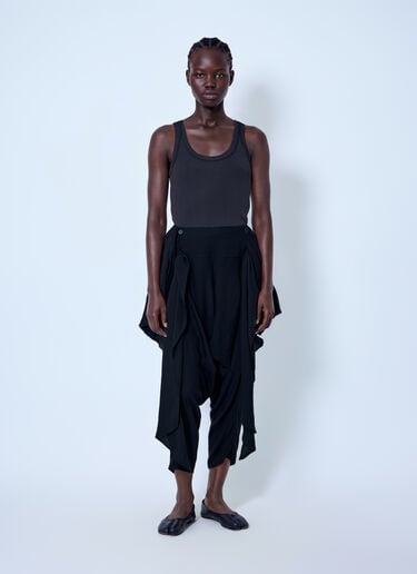 LIMI Feu High Twist Gabardine Draped Pants Black lmf0263002