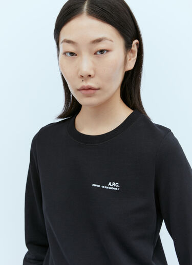 Logo Print Sweatshirt A.P.C. Logo Print Sweatshirt Black apc0254003