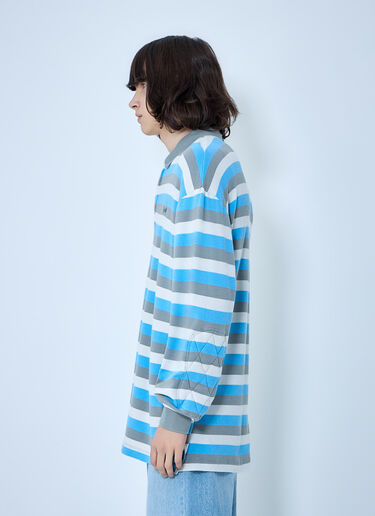 ERL Striped Polo Shirt Blue erl0164005