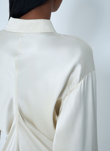 TOTEME Slouch Shirt Dress White tot0262020