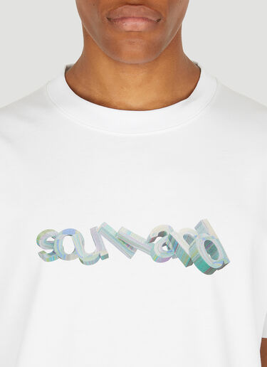 Soulland 틸팅 로고 티셔츠 화이트 sld0149006