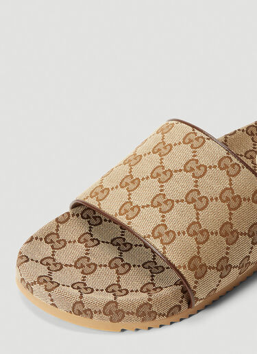 GG Canvas Slides Gucci GG Canvas Slides Beige guc0141069