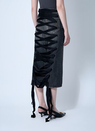 Balenciaga Lace-Up Skirt Dark Grey bal0260001