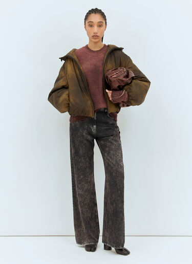 Acne Studios Hooded Puffer Jacket Brown acn0258008