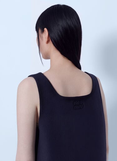 LN-CC® - Miu Miu: Sleeveless Mini Dress with Bow Detail - Navy Miu Miu Sleeveless Mini Dress with Bow Detail Navy miu0266116