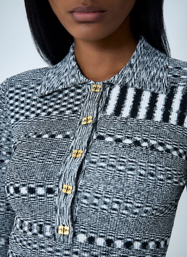 Spacedyed Polo Sweater GANNI Spacedyed Polo Sweater Black gan0262005