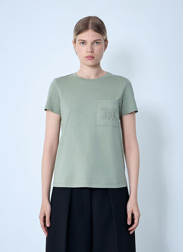 Logo Motif T-Shirt Max Mara Logo Motif T-Shirt Green max0261023