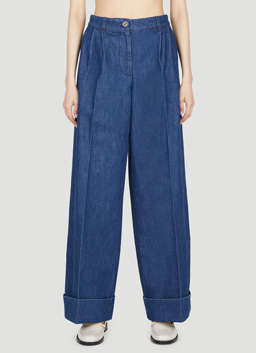 Gucci Wide Leg Jeans Dark Blue guc0252048