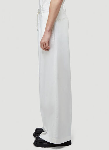 2 Moncler 1952 Sportivo Wide-Leg Pants White mnt0144006