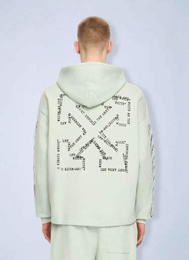 LN-CC® - Off-White: Type Arrow Diagonal Loose Hoodie - Green Off-White Type Arrow Diagonal Loose Hoodie Green ofw0164175