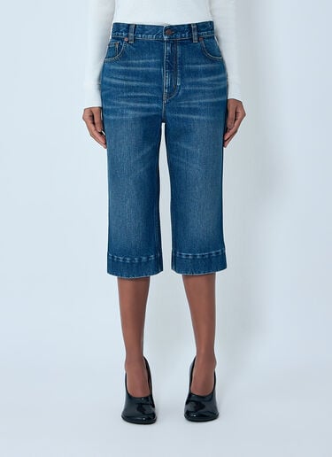 Chloé High-Rise Capri Jeans Blue chl0263045