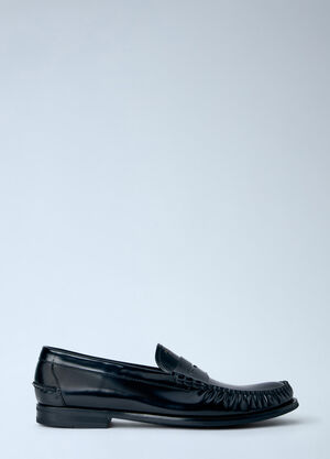 Prada Brushed Leather Loafers Black pra0166014