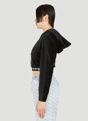 Alexander Wang 코듀로이 후드 스웻셔츠 블랙 awg0245010