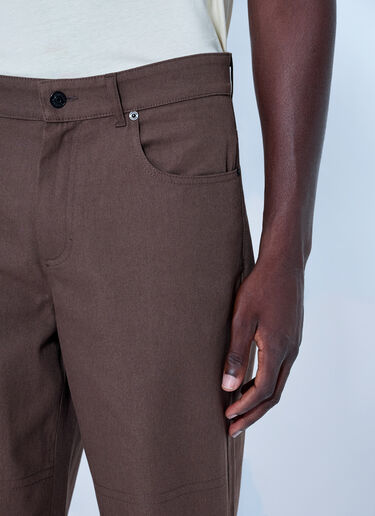 LN-CC® - Moncler: Tailored Straight-Leg Trousers - Brown Moncler Tailored Straight-Leg Trousers Brown mon0166034