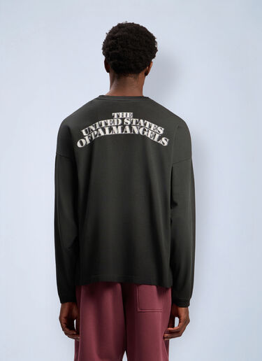 Dollar Graphic Long Sleeve T-Shirt Palm Angels Dollar Graphic Long Sleeve T-Shirt Black pma0162106