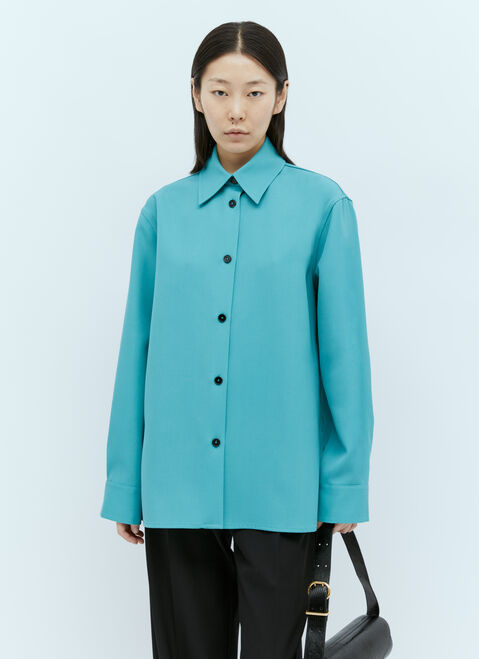 Eytys Wool Gabardine Shirt Black eyt0354014