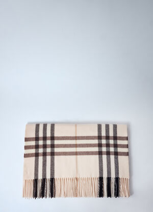 Acne Studios Wide Check Cashmere Scarf Brown acn0259022