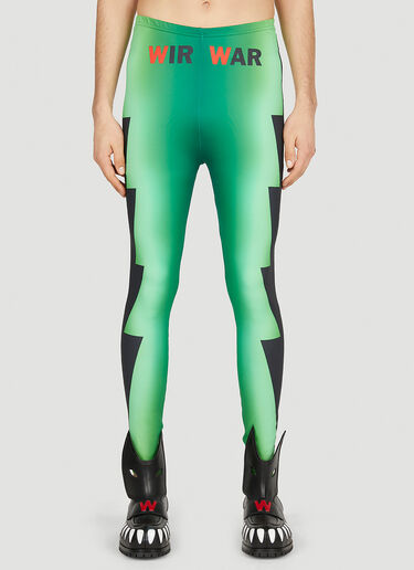 Walter Van Beirendonck Sun Leggings Green wlt0152010