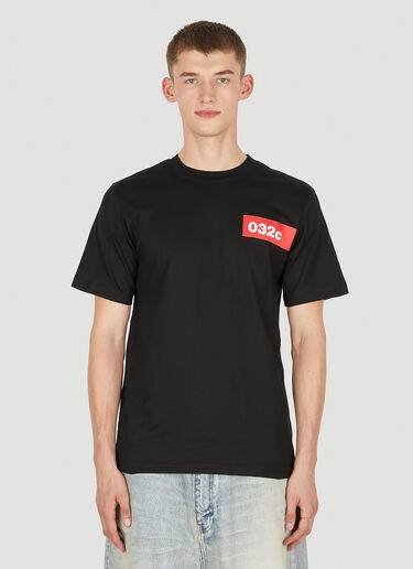 032C Logo Print Tape T-Shirt Black cee0350002