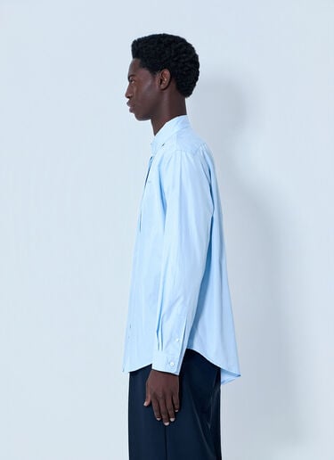 Miu Miu Cotton Poplin Button-Down Shirt Light Blue miu0164037
