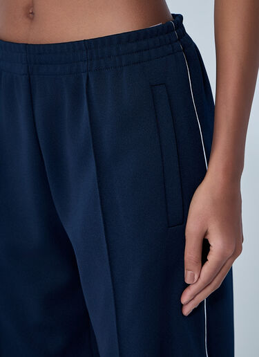 Miu Miu Elasticated Wide-Leg Pants Navy miu0263057