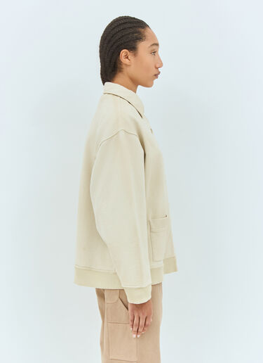 Miu Miu Heavy-Duty Cotton Overshirt Cream miu0258065