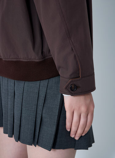 Miu Miu Panama Cotton Blouson Jacket Brown miu0261012