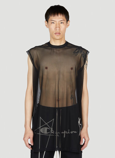 Rick Owens x Champion Tarp Tank Top Black roc0153006