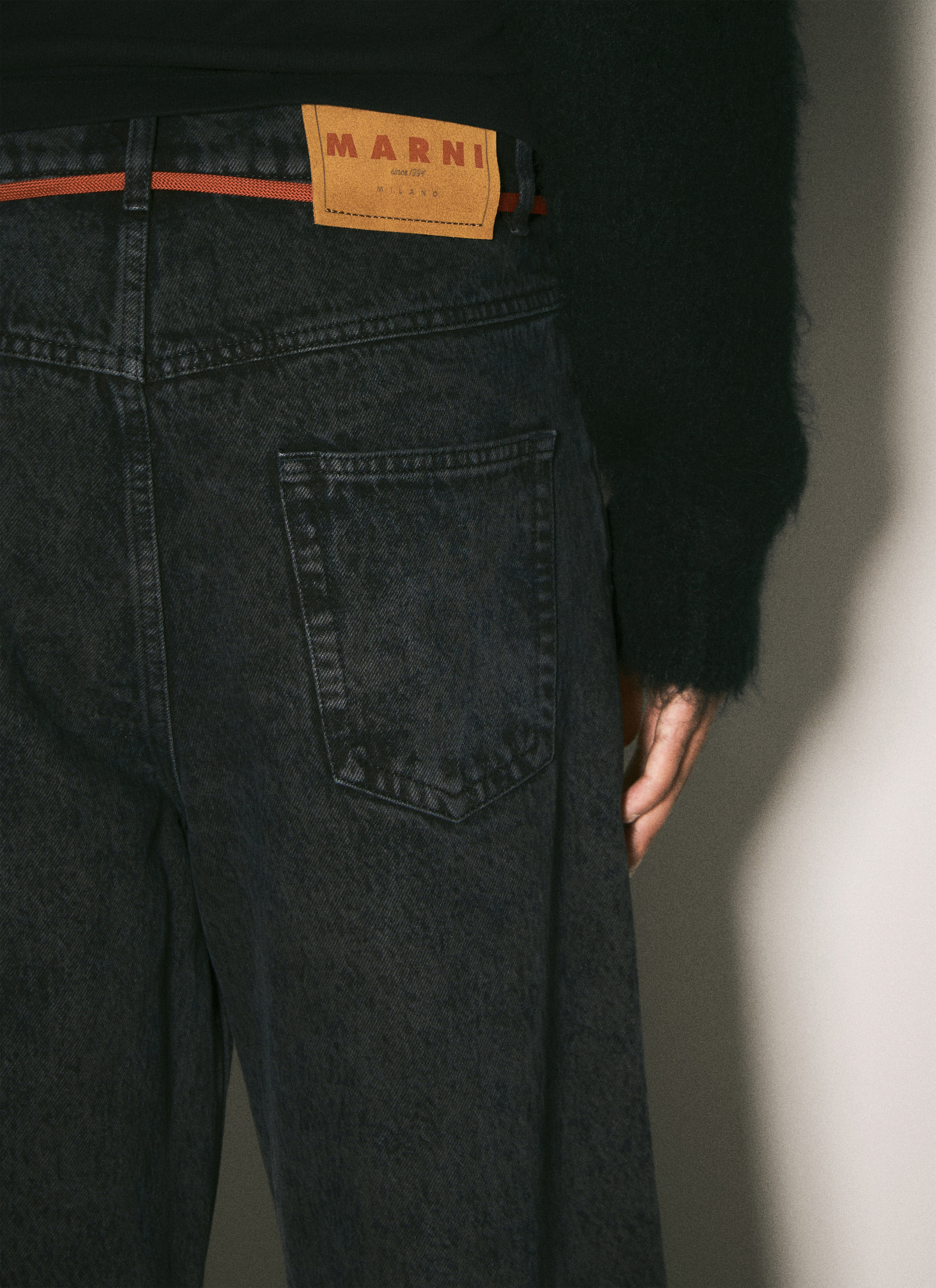 Marni Men's' Marble-Dyed Flared Jeans in Black | LN-CC®