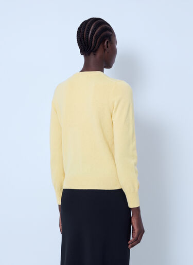 LN-CC® - Miu Miu: V-Neck Wool Sweater - Yellow Miu Miu V-Neck Wool Sweater Yellow miu0266122