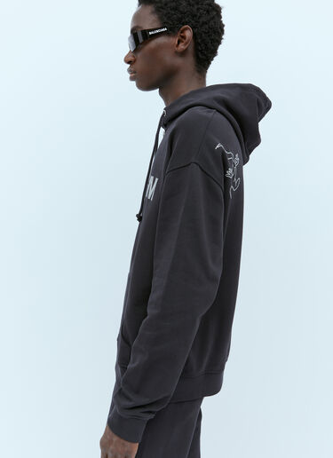 Carne Bollente Diamonds Cum Hooded Sweatshirt Black cbn0354002